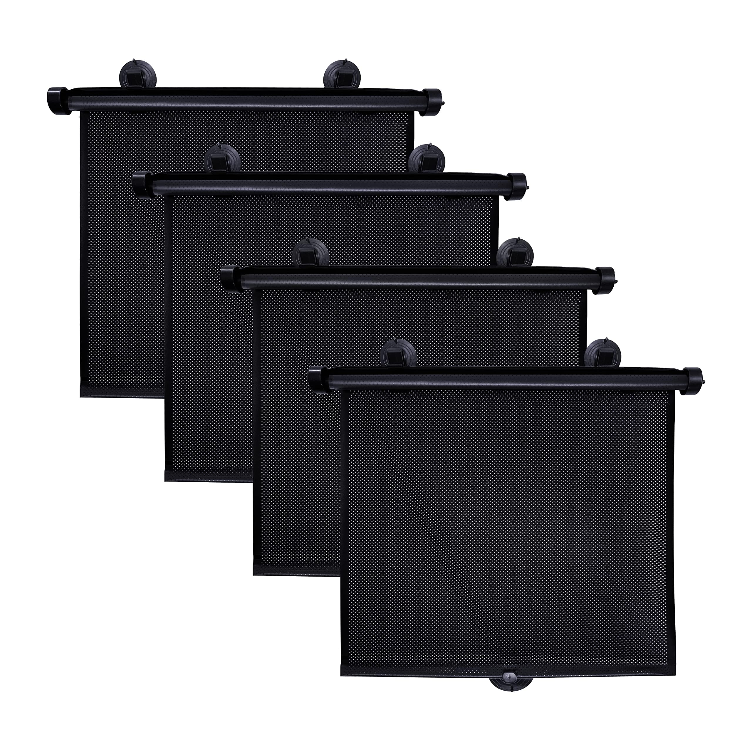 Buy now EcoNour Car Side Window Sun Shade (2 Pack) | Retractable Roller Sunshade for Kids | Baby Car Window Shades for UV and Sun Glare Protection | Baby Travel Accessories (15"x17") Standard(4 Pack) at indiglob india