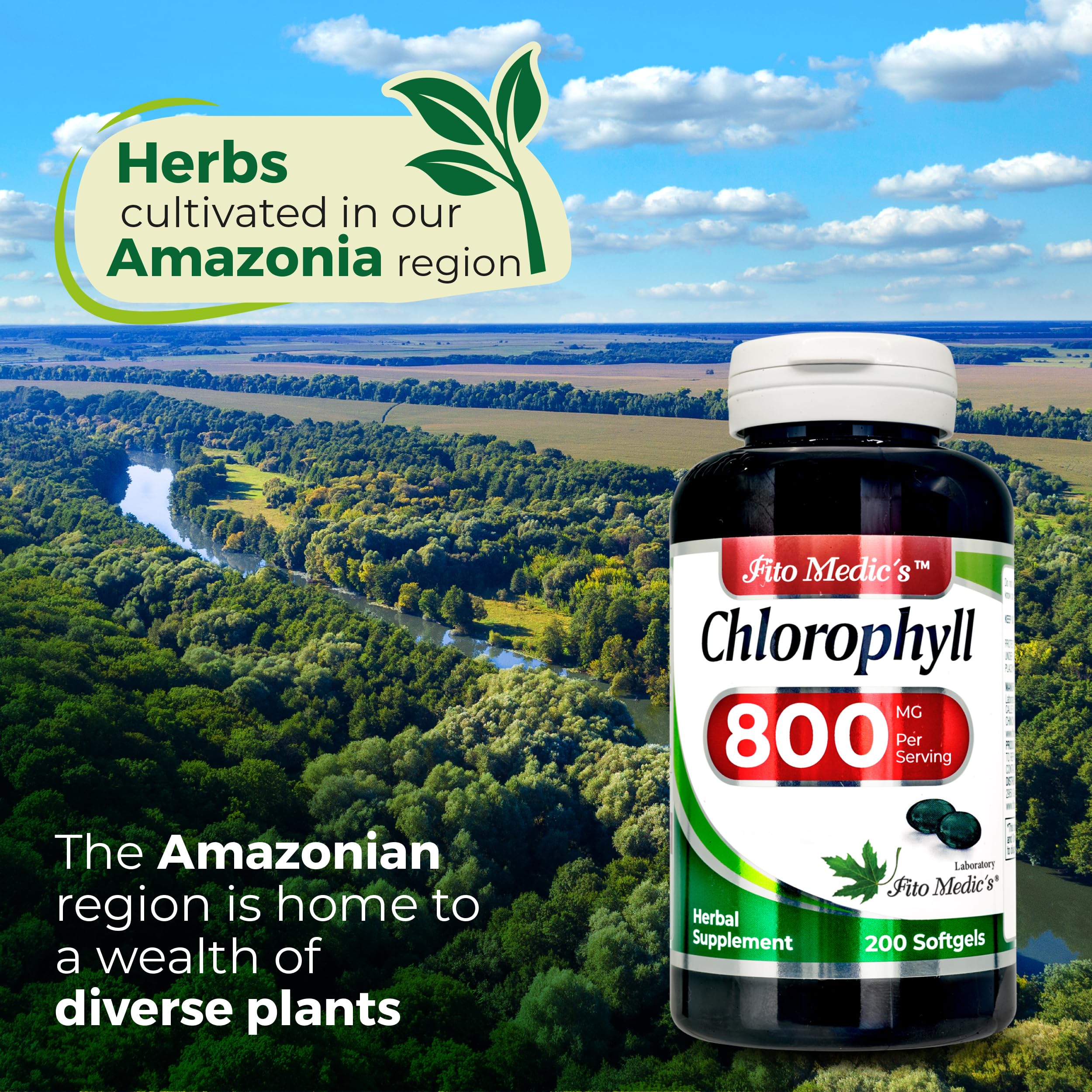 Lab | chlorophyll | chlorophyll pills | 200 Softgels | clorofila.