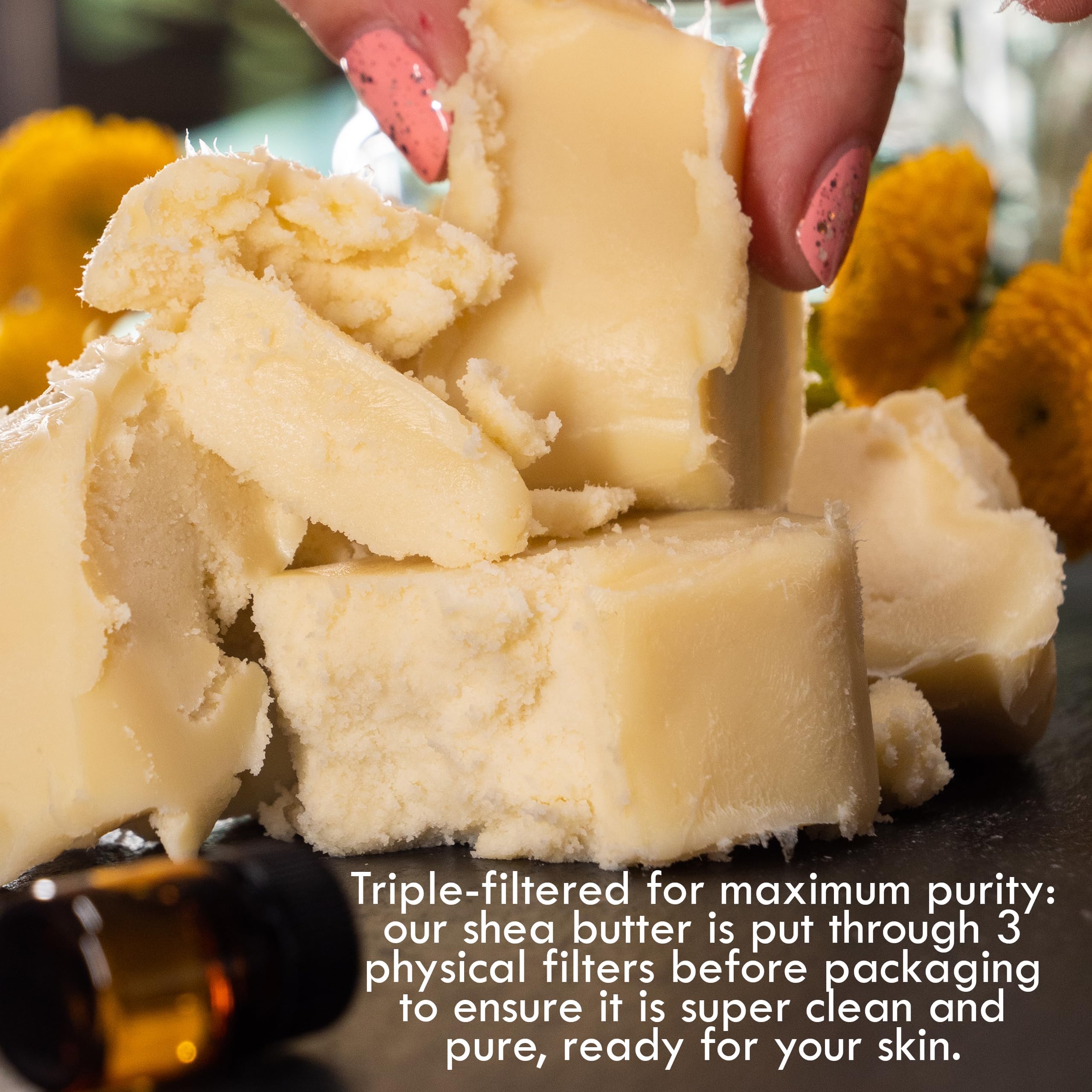 Buy now Raw Shea Butter - 100% Pure African Unrefined Shea Butter for Hair | Skin Moisturizer for Face and Body | with Natural Smoky Scent | Use for Soap Base, DIY Whipped Lotion, Lip Balm - 8 oz Block at indiglob india