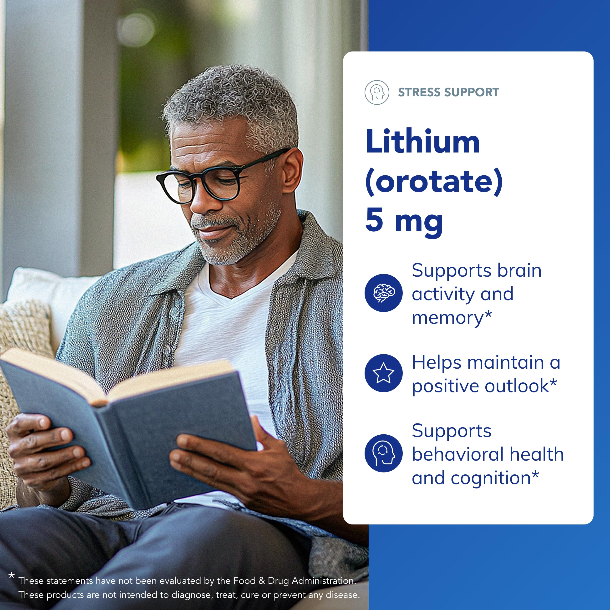 Pure Encapsulations Lithium (Orotate) 5 mg, 180 Capsules | Brain Support Supplement, with N-Acetyl-L-Cysteine (NAC) for Memory and Brain Behavior*, Gluten-Free and Non-GMO