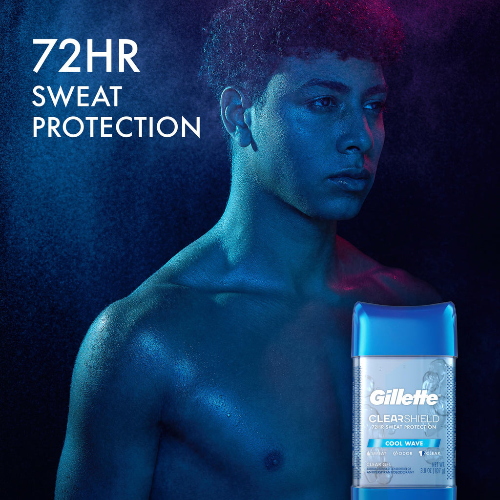 Buy now Gillette Advanced Clear Gel Antiperspirant Cool Wave 5 Pack Of 3.8 Ounce Net Wt 19 Ounce at indiglob india