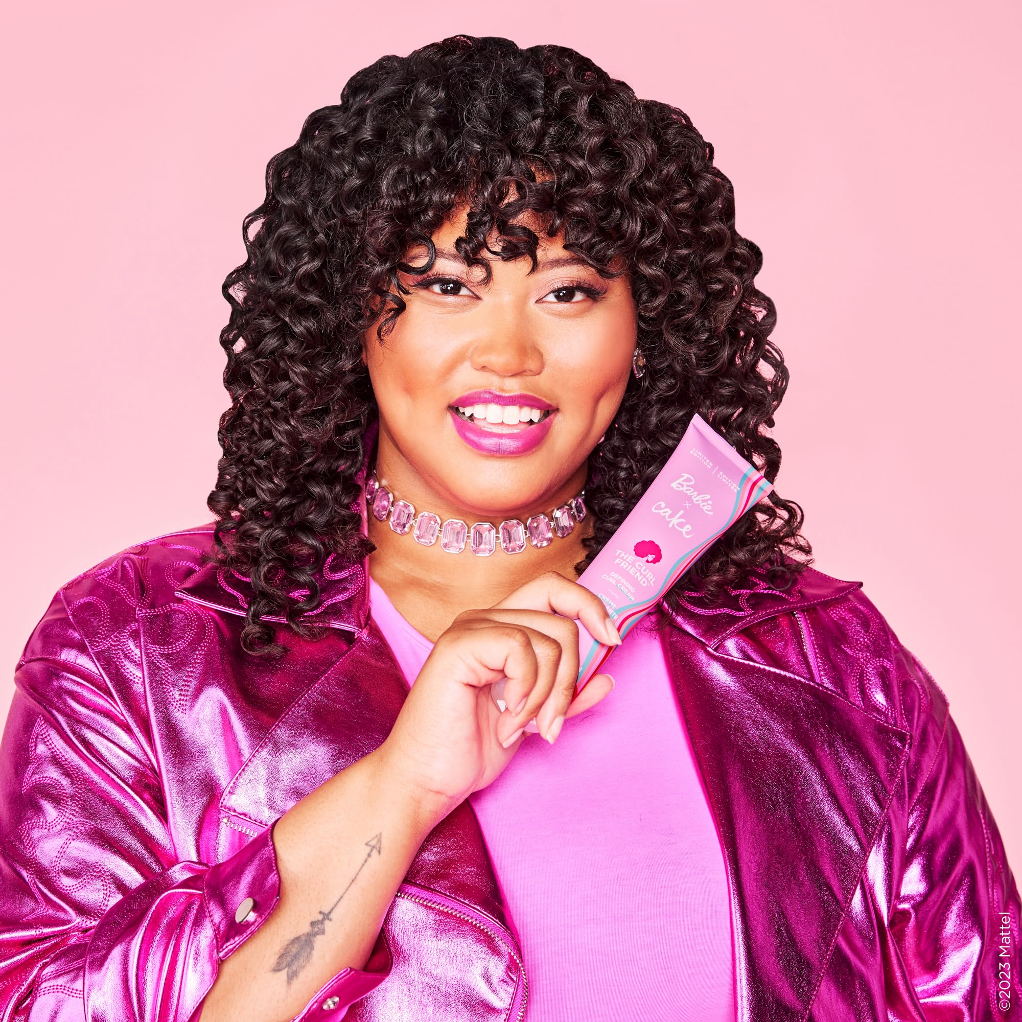 Cake Beauty x Barbie Curl Friend Defining Curl Cream - Bounce Curly Hair Styling Product & Anti Frizz Control Heat Protectant for Hair Detangler – Cruelty Free & Vegan
