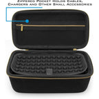 Buy now CASEMATIX Studio Case Compatible with Rode PodMic, Shure SM7B Microphone and Other Large Podcast Mics with XLR Recording Accessories - Includes Podcasting Mic Bag Only at indiglob india