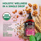 USDA Organic Vitamin B-Complex 20000mcg - B5, B12, B1, B6, B7, B9, B3 - 2Oz | B Complex Liquid Drops - Pantothenic Acid, Methylcobalamin, Thiamine, Pyridoxine, Biotin, Folic, Niacinamide - Berry Flavor