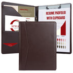 Buy now STYLIO Padfolio Portfolio Organizer Binder | Interview Resume Folder, Legal Document, Business Card Holder |w/Letter-Sized Notepad | Handsome Piano Noir Faux Leather Folio Matte Finish, Accent Stitch at indiglob india