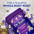 Dr Teal's Epsom Salt Magnesium Soak, Sleep Blend with Melatonin, Lavender & Chamomile Essential Oils, 3 lbs