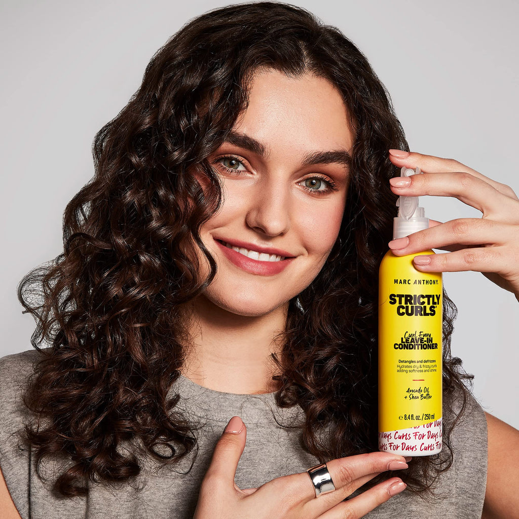 Marc Anthony Strictly Curls, Leave-In Hair Conditioner Spray for Curly Hair | Moisturizing Conditioning Hair Detangler Spray with Shea Butter - Moisturizing, Frizz Smoothing and Managability