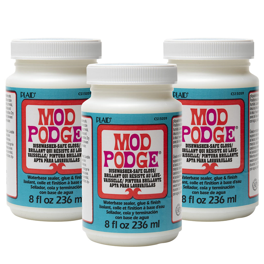 Buy now Mod Podge Dishwasher Safe Waterbased Sealer, Decoupage Glue with Gloss Finish, 8 fl oz (Pack of 3), Clear (CS15059A)- (Pack of 3) 3 at indiglob india