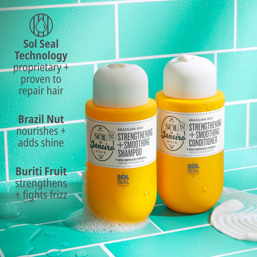 Buy now SOL DE JANEIRO Ultimate Shower Bundle | Travel Size Mini Brazilian Play Moisturizing Shower Cream Gel Body Wash + Brazilian Joia Damage Repairing Shampoo and Conditioner Set | Amazon Exclusive at indiglob india