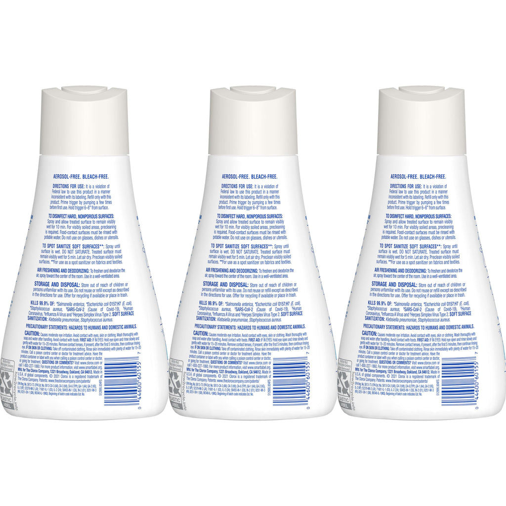 Buy now Clorox Disinfecting Mist, Lemongrass Mandarin, Household Essentials, 3 Refills, 16 Fl Oz Each at indiglob india