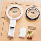 JARLINK Magnifying Glass with Light, 30 LED, Detachable Dual Lenses