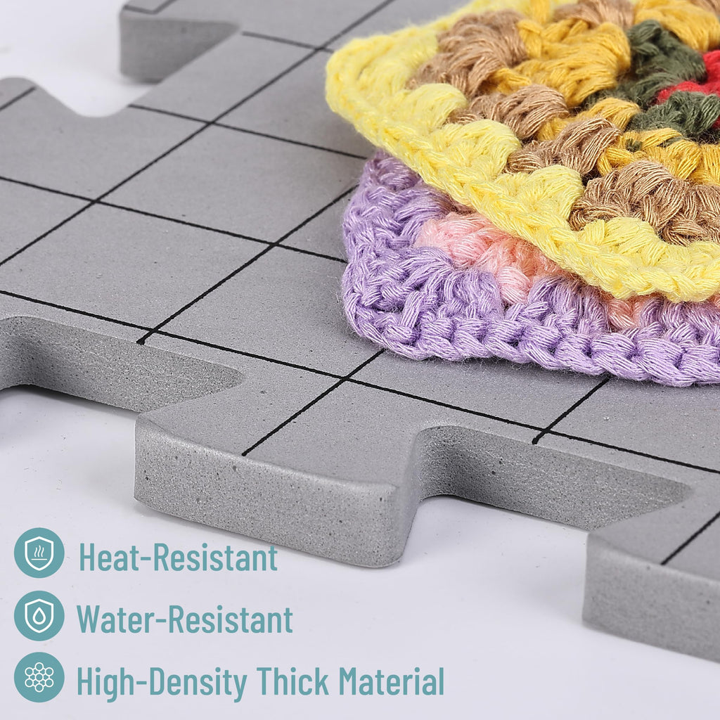 Mr. Pen- Blocking Mats for Knitting & Crochet Projects, 12" x 12"
