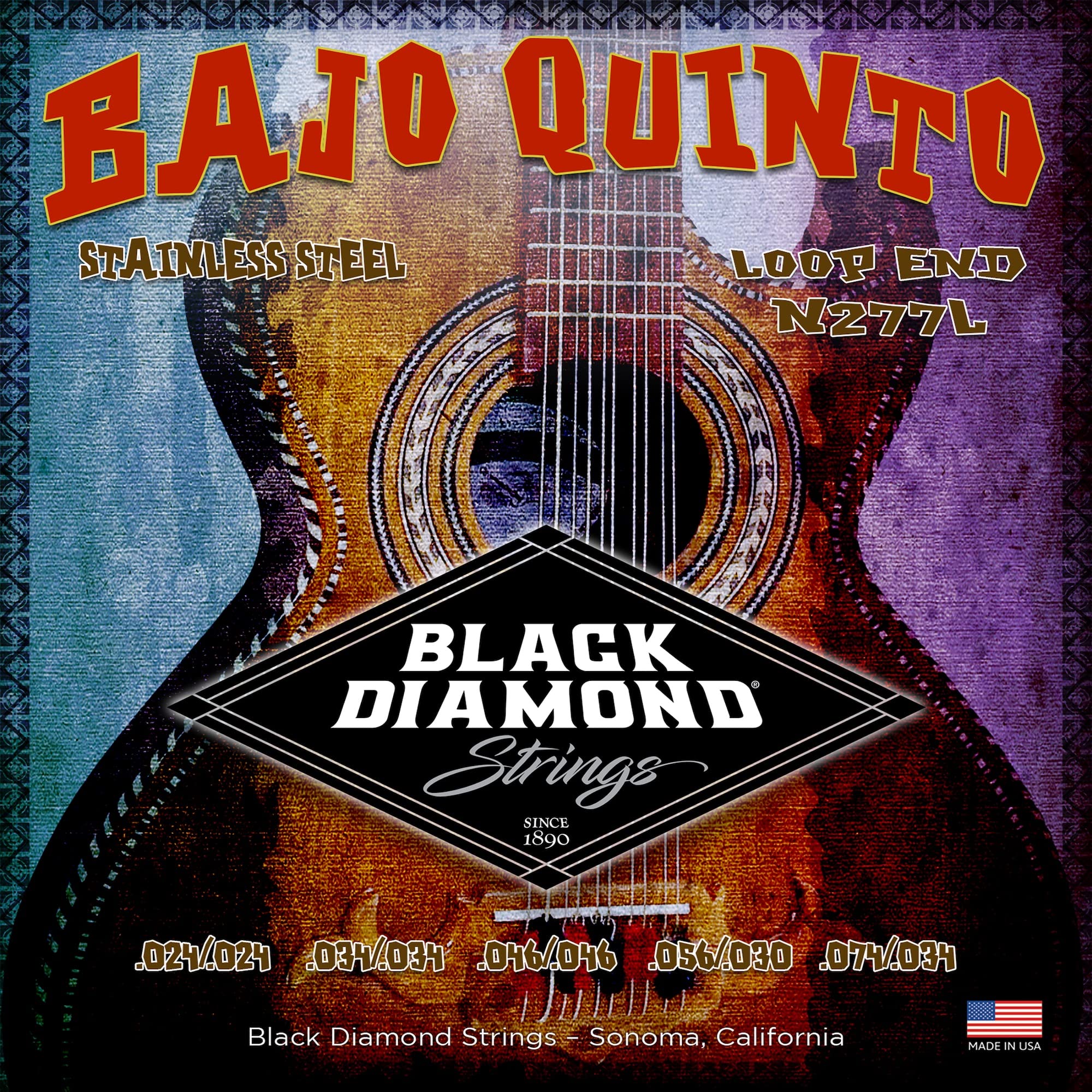 Buy now Black Diamond Strings?? N277L Bajo Quinto Stainless Loop End .024| .034 | .046| .056 030 | .074 .034 at indiglob india