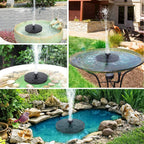 Mademax 1W Solar Bird Bath Fountain Pump, Solar Fountain, Free Standing Floating Solar Powered Water Fountain Pump for Bird Bath, Garden, Pond, Pool, Outdoor