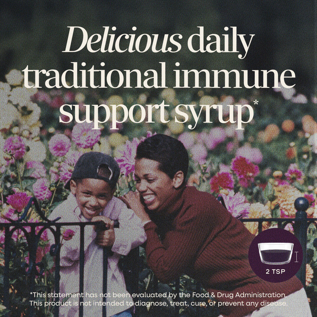 Nature's Way Sambucus Traditional Elderberry Immune Support* Syrup, 4 fl oz | Traditional Immune Support* with Highly Concentrated Black Elderberry Extract & Superfood Antioxidants, Adults & Kids 7+