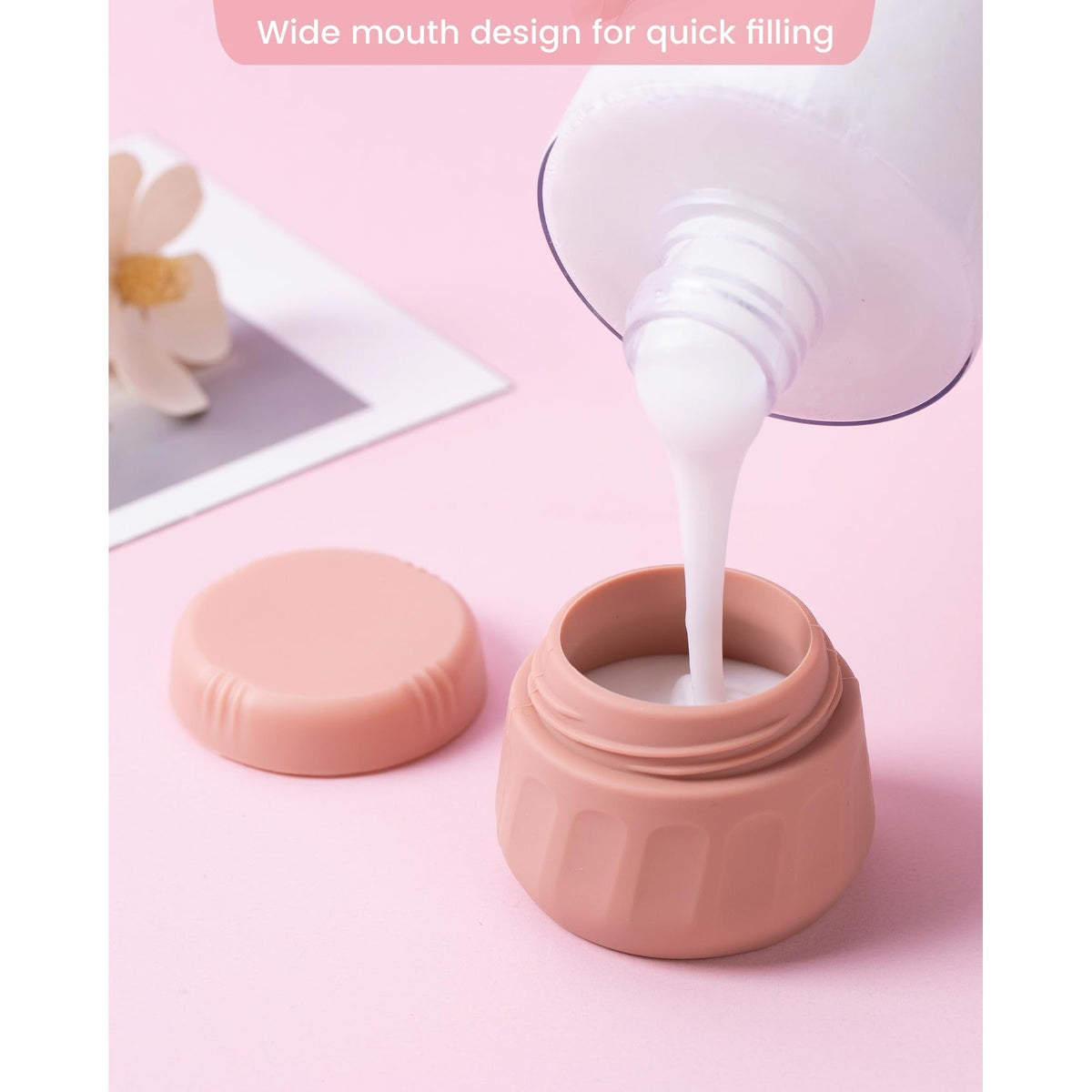 Genuine Mrsdry travel container with a wide mouth design for easy filling, ideal for toiletries on-the-go.