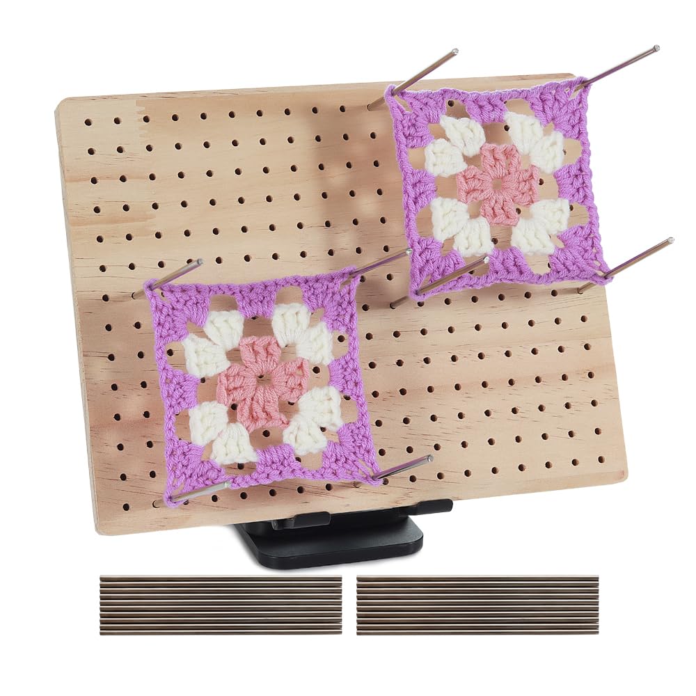 Premium imported Crochet Blocking Board with pegs, ideal for perfecting your crochet projects. Available at Curat Cart.