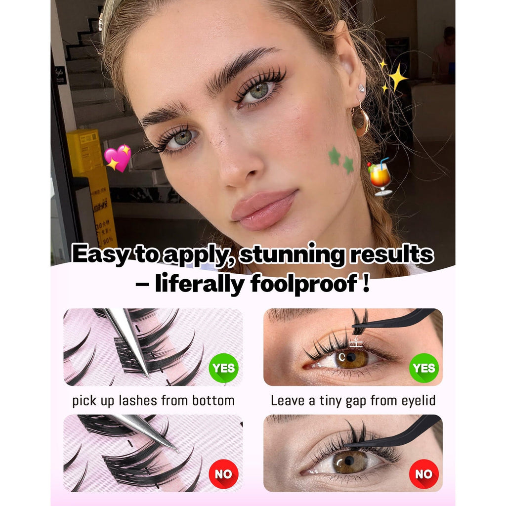Discover Calphdiar Bottom Lash Clusters for stunning, authentic results. Easy application for a flawless look.