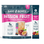 Bare Bones Lemonade Collagen Protein Powder Drink Mix, 16 Stick Packets | 5g Collagen Protein | Prebiotic Collagen Drink Mix for Water | Naturally Sweetened, Light & Flavorful | Gluten & Dairy Free