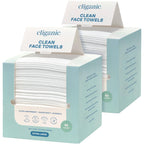 Cliganic Clean Face Towels XL, Disposable, Ultra-Absorbent, Hypoallergenic & Soft - Makeup Remover Dry Wipes, Pamper Your Face, Feel Fresh & Radiant, Hygienic Towelettes, for All Skin Types (50 Ct)