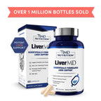 1MD Nutrition LiverMD - Liver Support Supplement | Siliphos Milk Thistle Extract & NAC - Supports Healthy Energy, Immunity & Overall Health - Liver Cleanse & Support | 60 Capsules