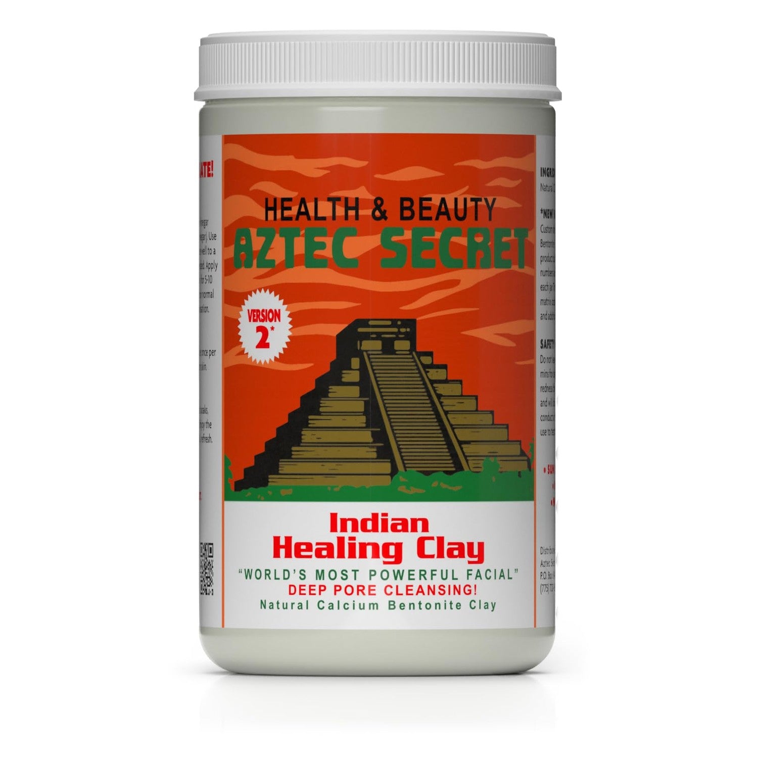 Aztec Secret– Indian Healing Clay 16 Oz – Deep Pore Cleansing Facial & Body Mask – The Original 100% Natural Calcium Bentonite Clay – New Version 2