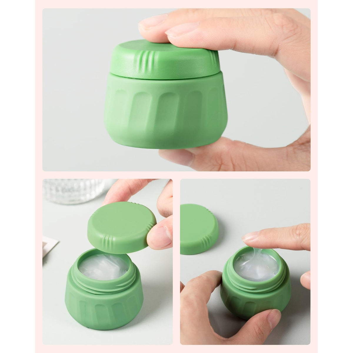 Authentic Mrsdry travel container, perfect for toiletries. Durable, compact design in green, ideal for on-the-go use.