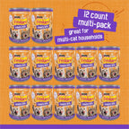 Friskies Purina Meaty Bits Cat Food in Gravy, Chicken Dinner, (12) 13.5 oz