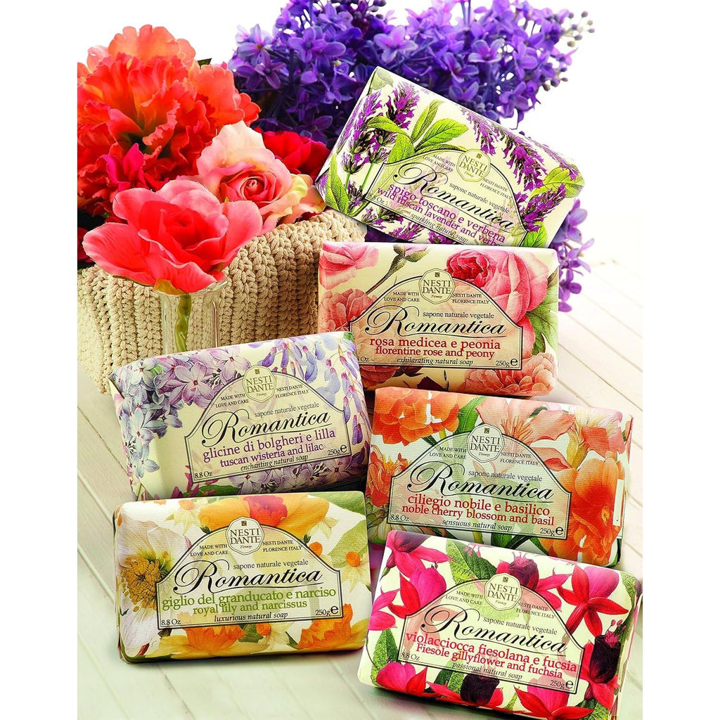 Buy now Nesti Dante Romantica Sparkling Natural Soap - Wild Tuscan Lavender & Verbena 250g/8.8oz at indiglob india