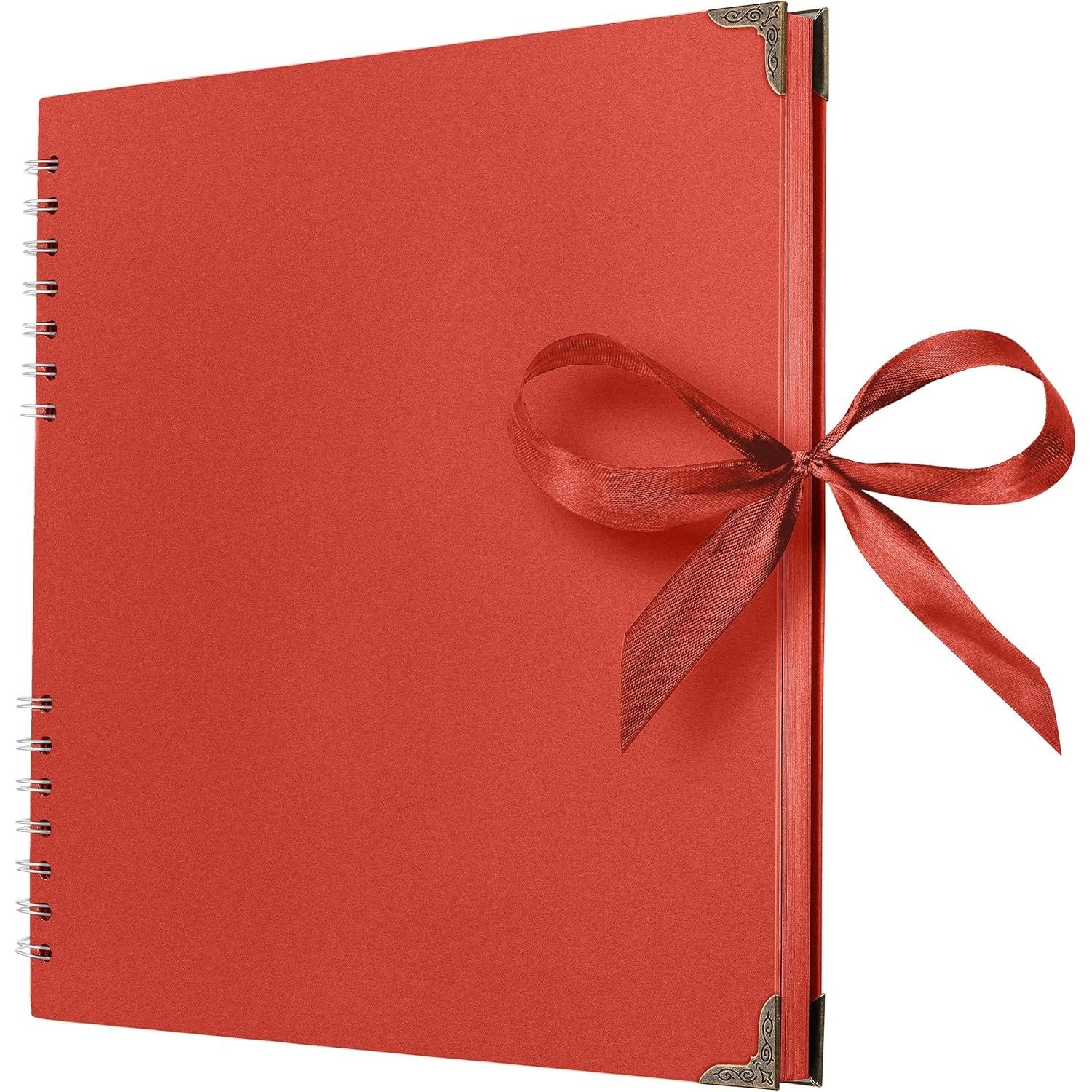 Buy now Bstorify Scrapbook Album 60 Pages (8 x 8 Inch) Brown Thick 200gsm Kraft Paper, Photo Album Scrapbook, Memory Book - Ideal for Your Scrapbooking Albums Art & Craft Projects 11 x 11 Inch Red at indiglob india