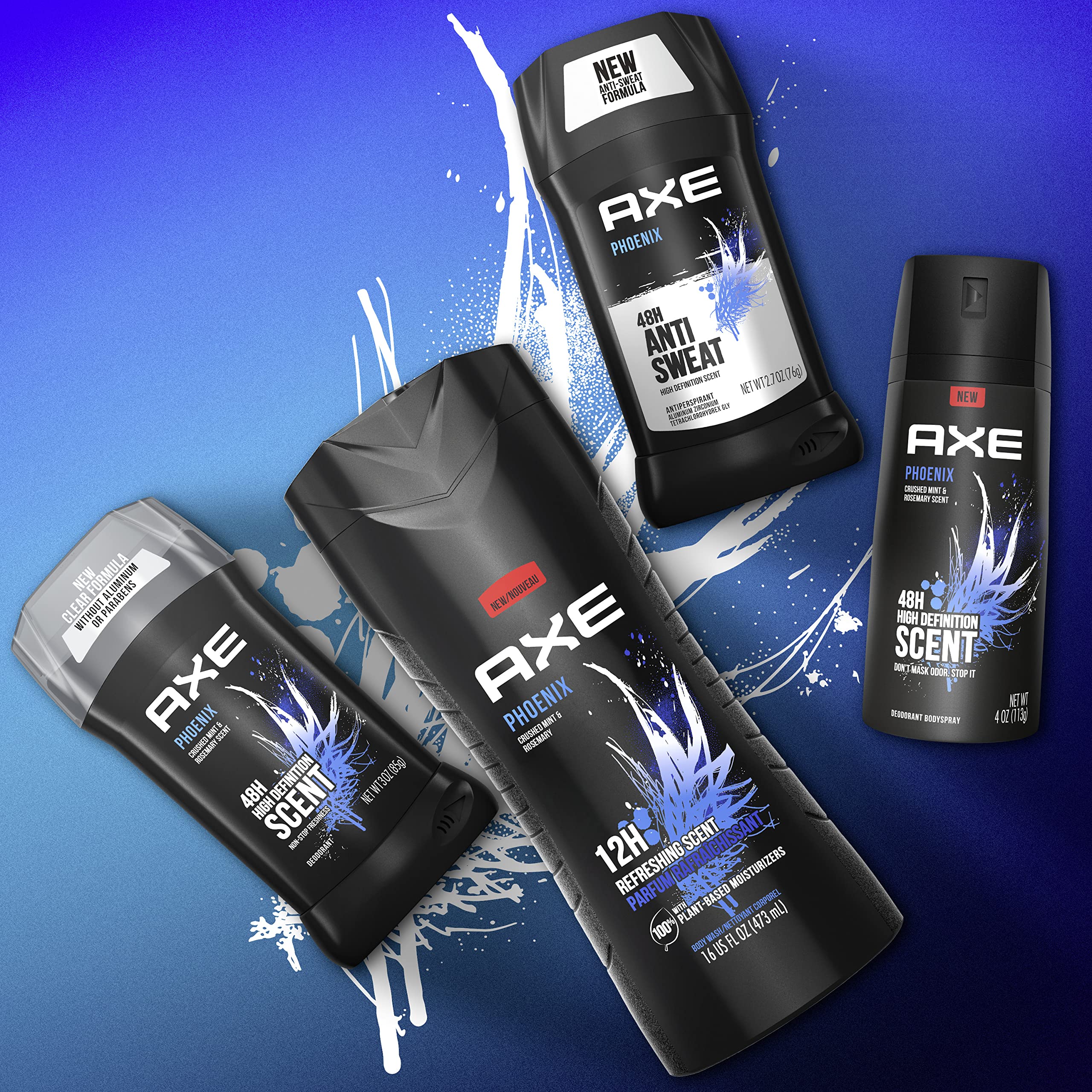 Buy now Axe Body Spray Deodorant For Long Lasting Odor Protection, Phoenix Deodorant For Men Formulated Without Aluminum 4oz 4 Count at indiglob india