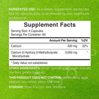 Ultra Strength HMB Supplements 3,000mg Per Serving, 240 Capsules | Third Party Tested | Supports Muscle Growth, Retention & Lean Muscle Mass | Fast Workout Recovery