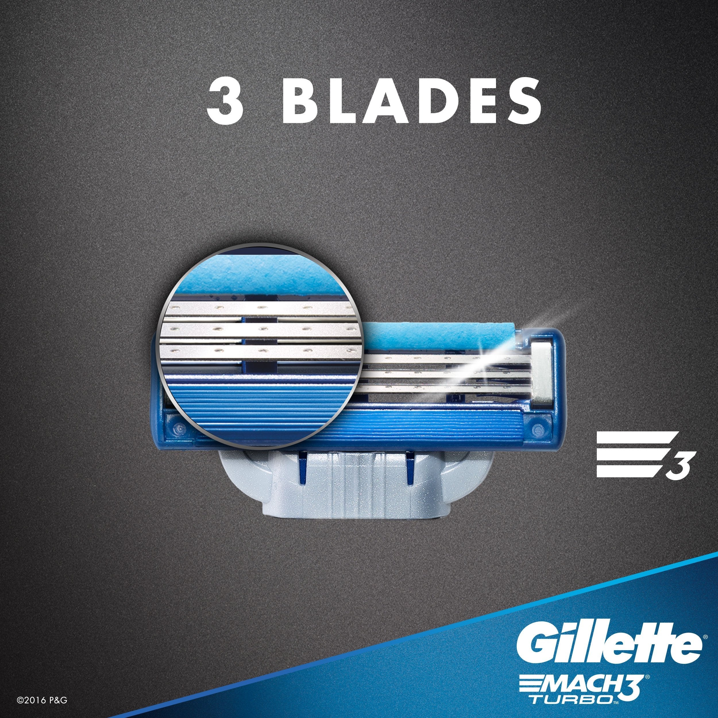 Buy now Gillette Mach3 Turbo Cartridges, 4 Count at indiglob india