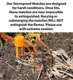 Stormproof Waterproof Matches, Weatherproof Submersible Match for Camping Hiking, a Must for Survival Kit- Windproof Match with Watertight Case -Emergency Fire Starter