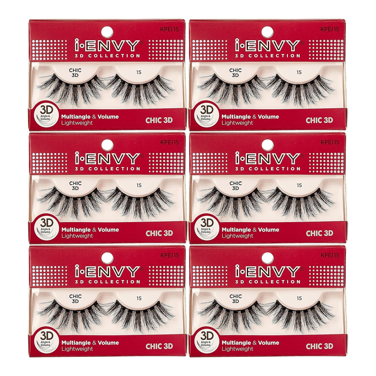 Buy now i-Envy 3D Glam Collection Multi-angle & Volume (2 PACK, KPEI14) 1 Count (Pack of 6) KPEI15 at indiglob india