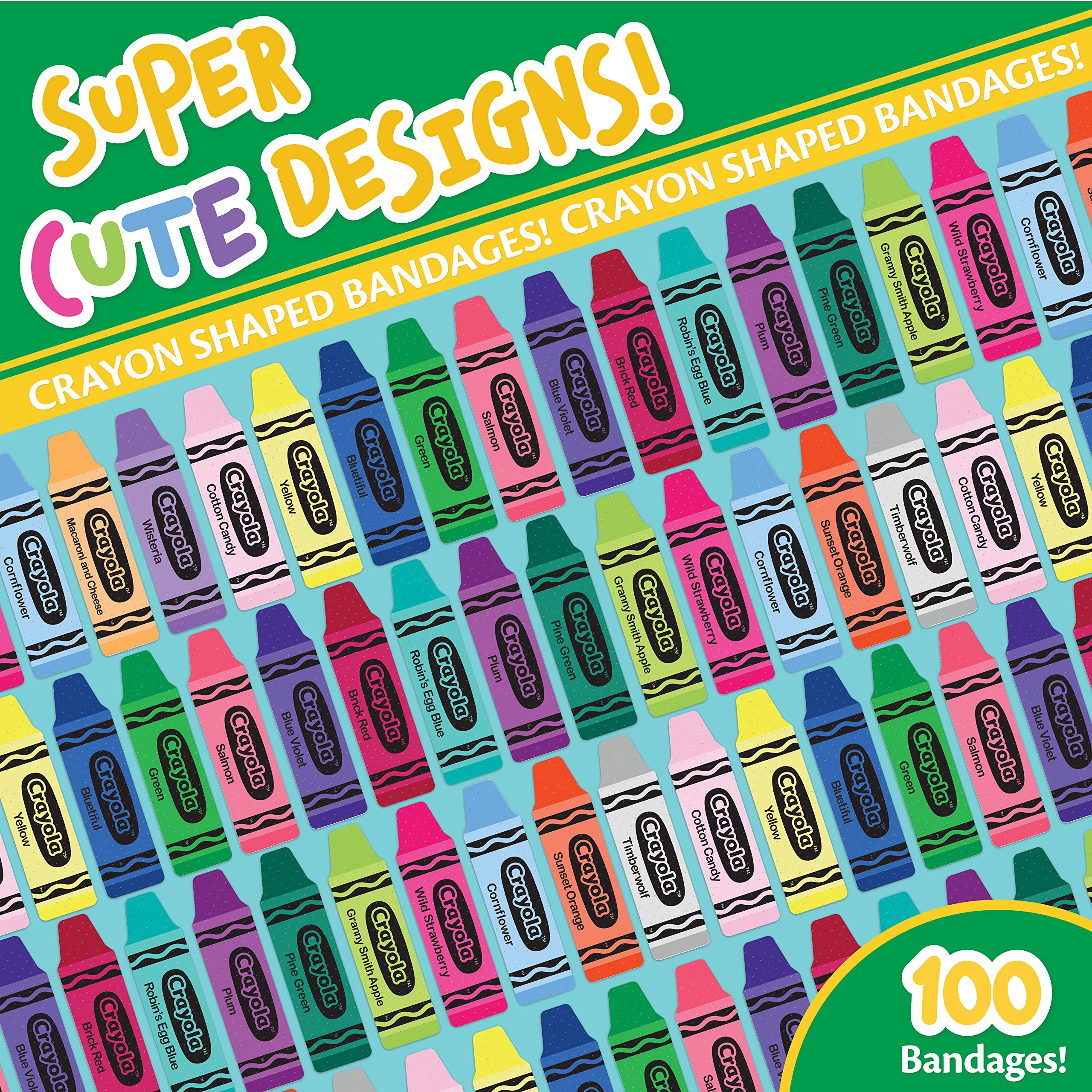 Buy now Crayola Shaped Kids Bandages, 100 CT | Great for Birthdays, Party Supplies, Stickers, Stocking Stuffer or White Elephant Gift | Adhesive Bandages for Minor Cuts, Scrapes, & Burns at indiglob india