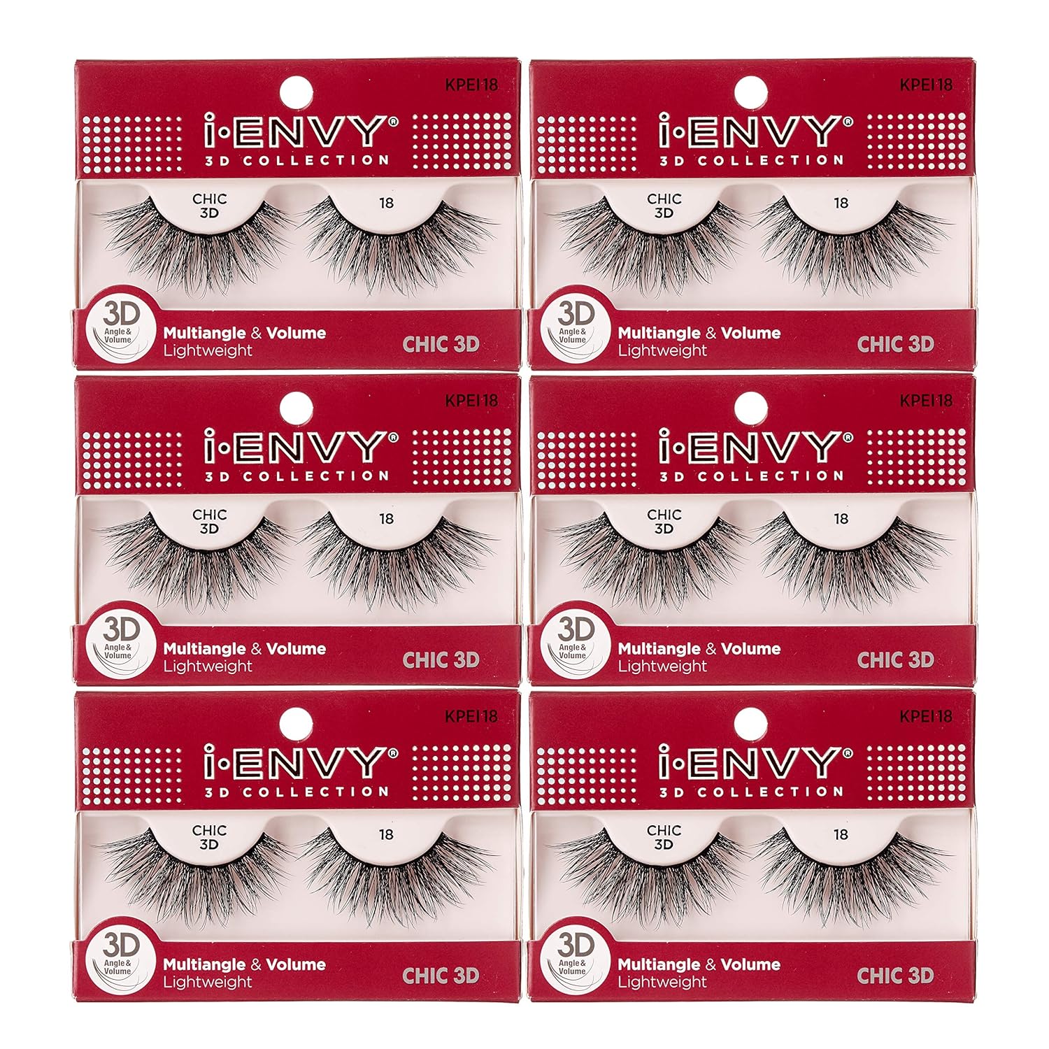 Buy now i-Envy 3D Glam Collection Multi-angle & Volume (2 PACK, KPEI14) 1 Count (Pack of 6) KPEI18 at indiglob india