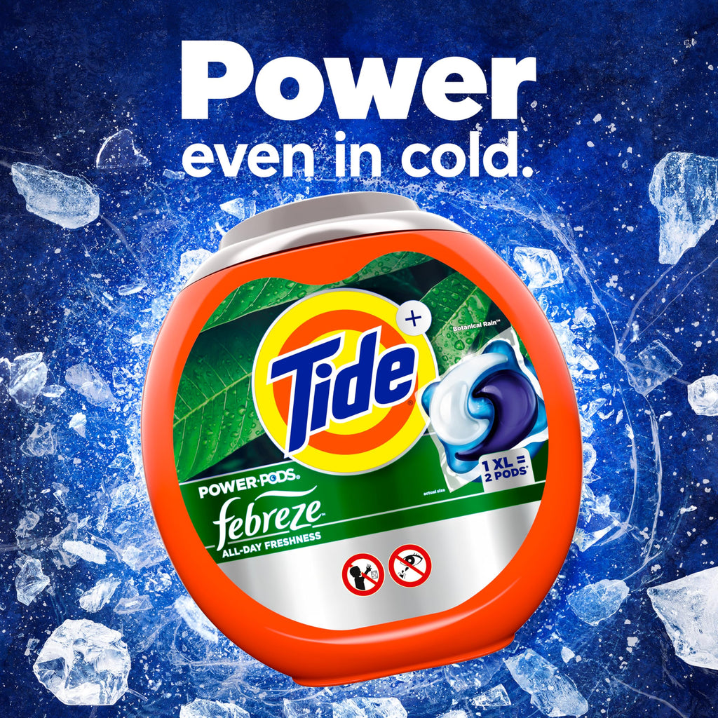 Buy now Tide Power Pods with Febreze Laundry Detergent Pacs, 45 Count, Botanical Rain Scent, All-Day Freshness at indiglob india