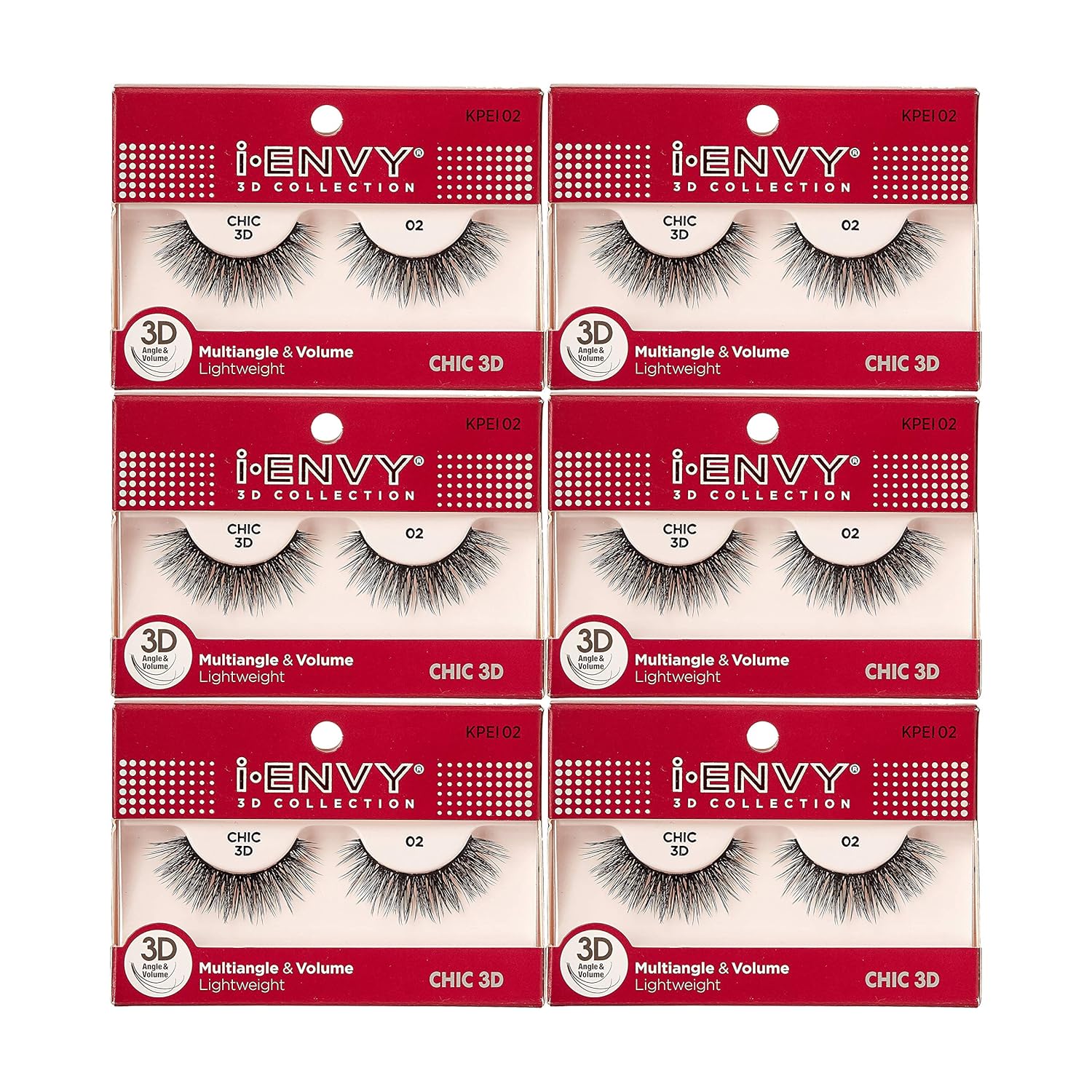 Buy now i-Envy 3D Glam Collection Multi-angle & Volume (2 PACK, KPEI14) 1 Count (Pack of 6) KPEI2 at indiglob india
