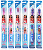 Buy now Oral-B New Princess Toothbrush for Little Girls, Children 3+, Extra Soft, Characters Vary - Pack of 6 (Characters Vary) at indiglob india
