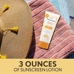 Buy now Aveeno Protect + Hydrate Moisturizing Body Sunscreen Lotion with Broad Spectrum SPF 60 & Prebiotic Oat, Weightless & Refreshing Feel, Paraben-Free, Oil-Free, Oxybenzone-Free, 3.0 fl. oz | Moisturizing, Body, Prebiotic Oat, Weightless, Refreshing Feel at indiglob india