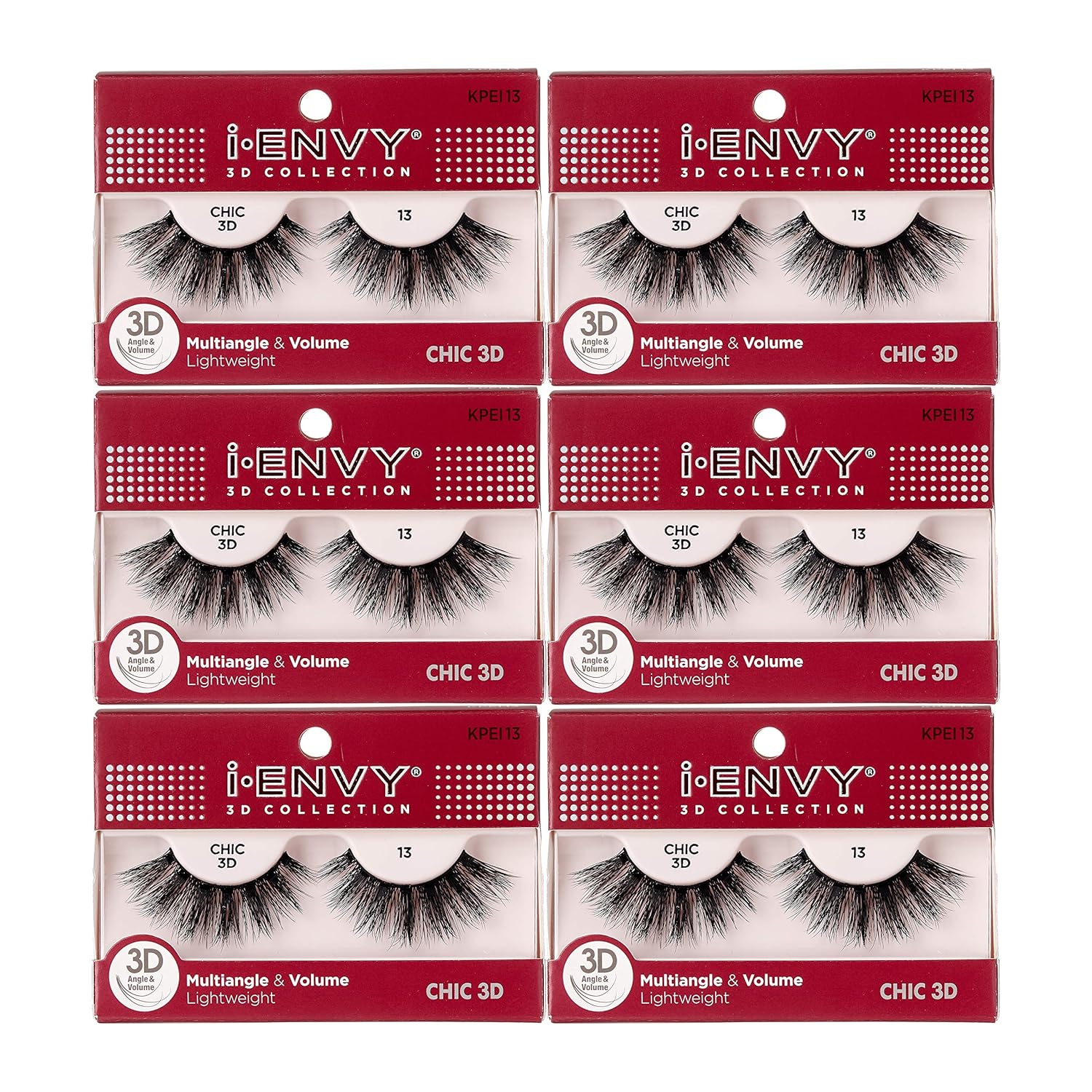 Buy now i-Envy 3D Glam Collection Multi-angle & Volume (2 PACK, KPEI14) 1 Count (Pack of 6) KPEI13 at indiglob india