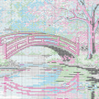 Buy now Dimensions Gold Collection Counted Cross Stitch Kit, Japanese Flower Garden, 16 Count Light Blue Aida, 12'' x 16'' at indiglob india