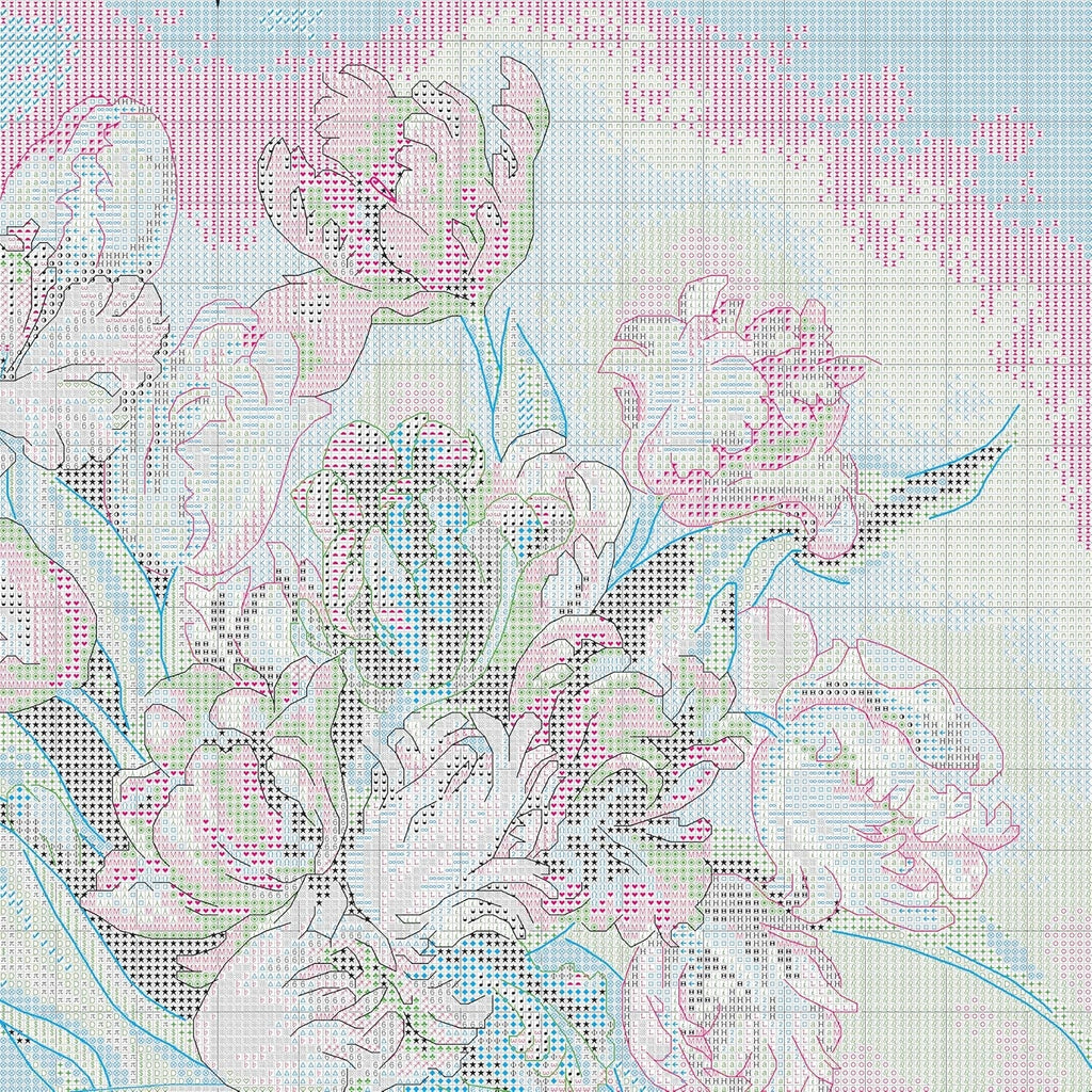 Buy now Dimensions Gold Collection Counted Cross Stitch Kit, Parrot Tulips, 14 Count Black Aida, 12'' x 15'' at indiglob india