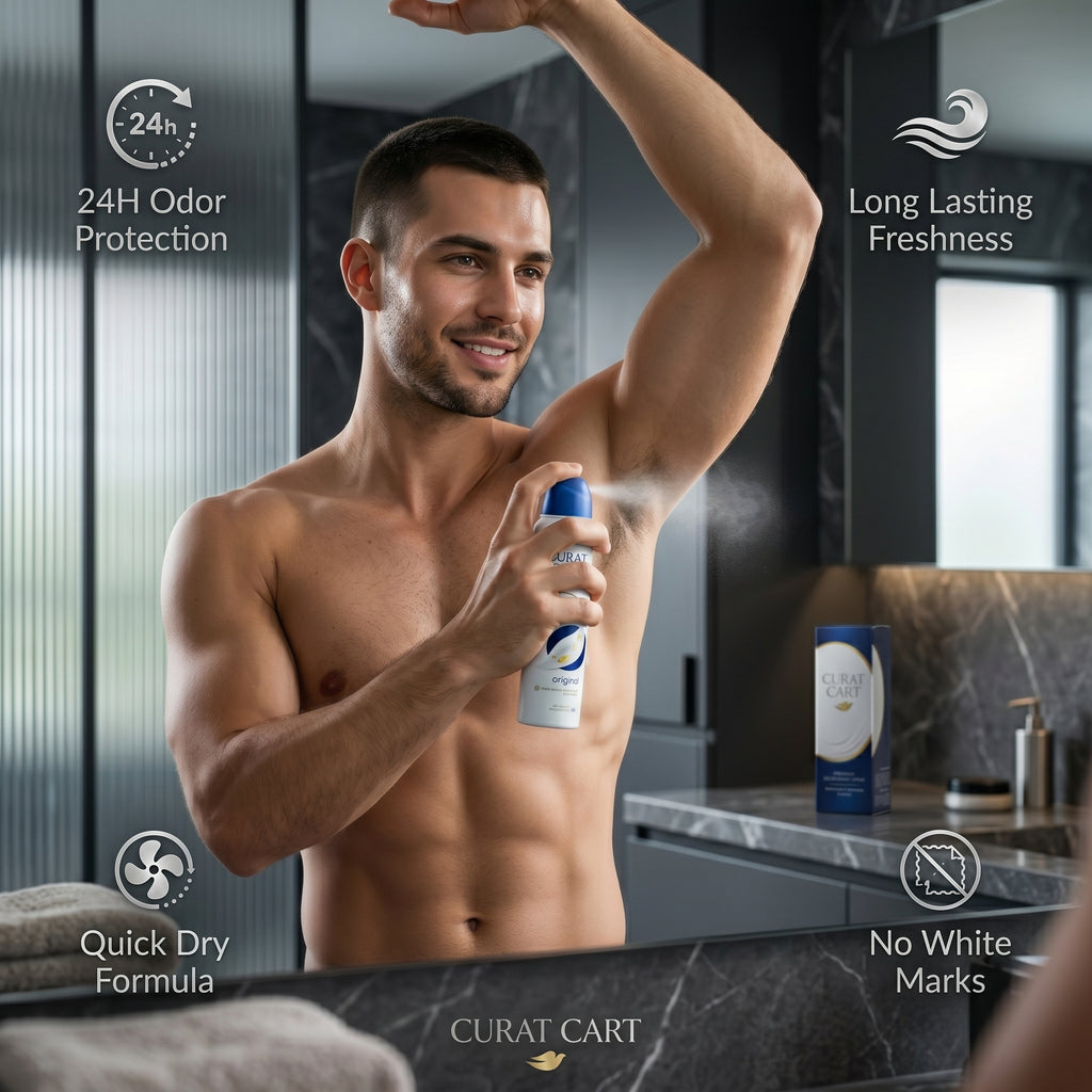 Curat Cart Premium Deodorant Spray – Original Advanced Care