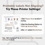 A-SUB Round Labels printer settings guide for optimal alignment, showcasing official instructions. Available at Curat Cart.