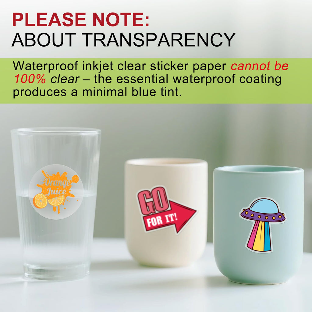 Specially curated by Curat Cart, A-SUB Clear Sticker Paper showcases waterproof quality and vibrant designs for creative projects.