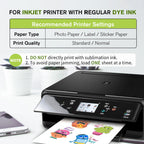 A-SUB Clear Sticker Paper for inkjet printers, premium import ideal for vibrant prints. Available at Curat Cart.