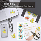 A-SUB Clear Sticker Paper offers 15 sheets for creating custom stickers at home. Perfect for crafting and personal projects. Available at Curat Cart.