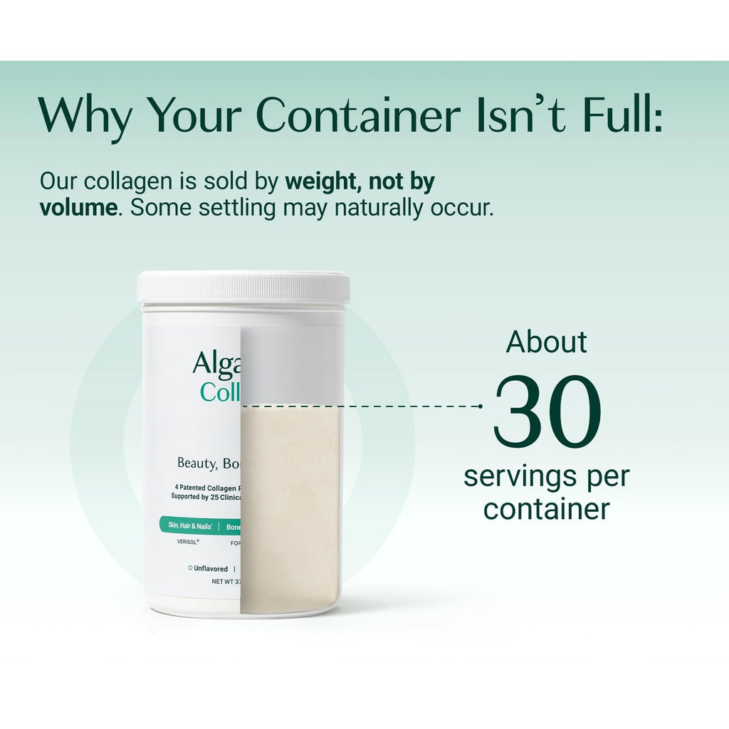 ALGAECAL Collagen Peptides, FORTIBONE®, FORTIGEL®, VERISOL®, UC-II® 1 Pack | 4 clinically supported collagen powders for stronger bones, healthier joints, smoother skin, thicker hair and tougher nails.
